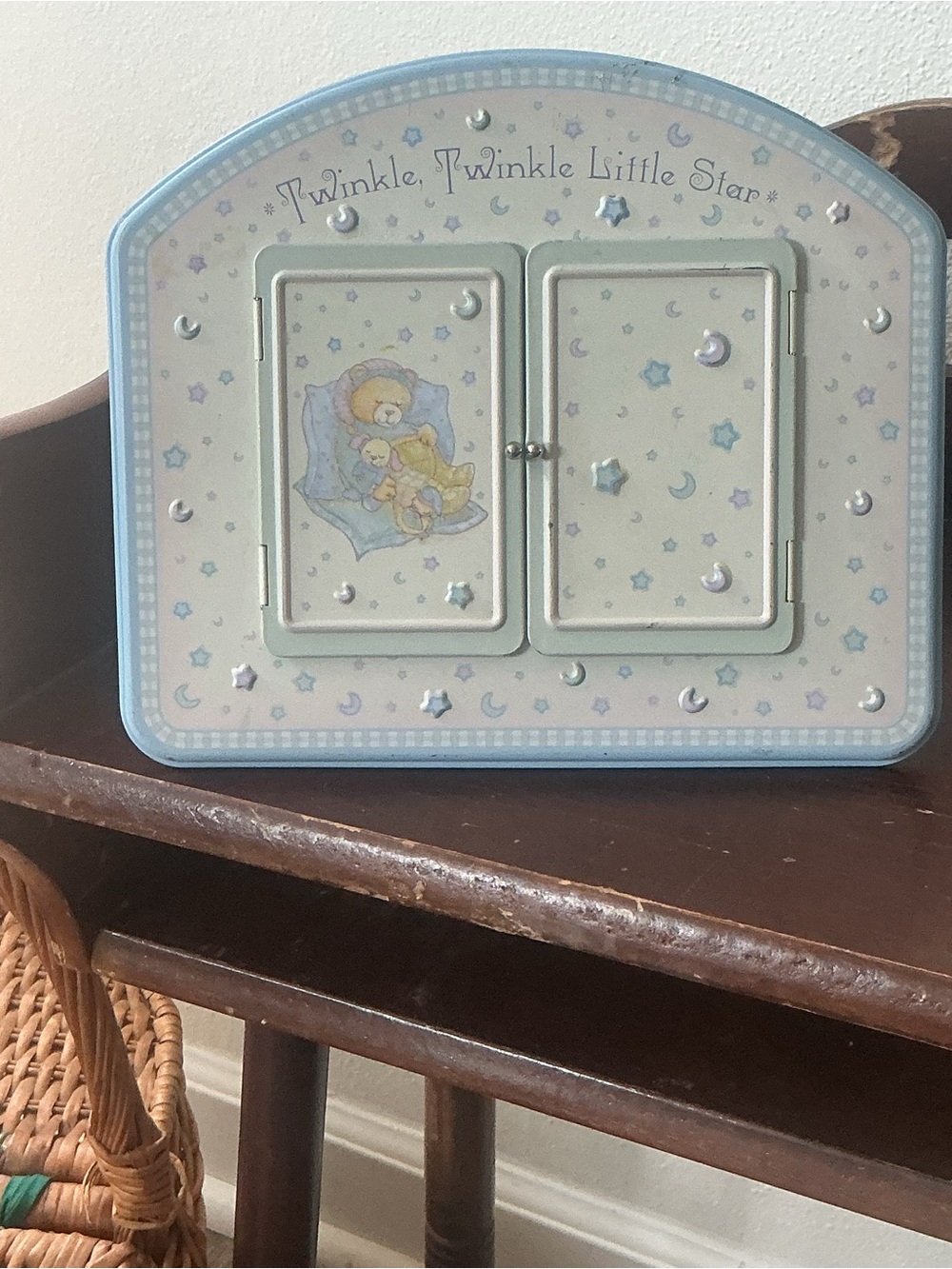 Vintage Twinkle Twinkle Little Star Blue Nursery picture frame Eden toys rare - Picture 11 of 14